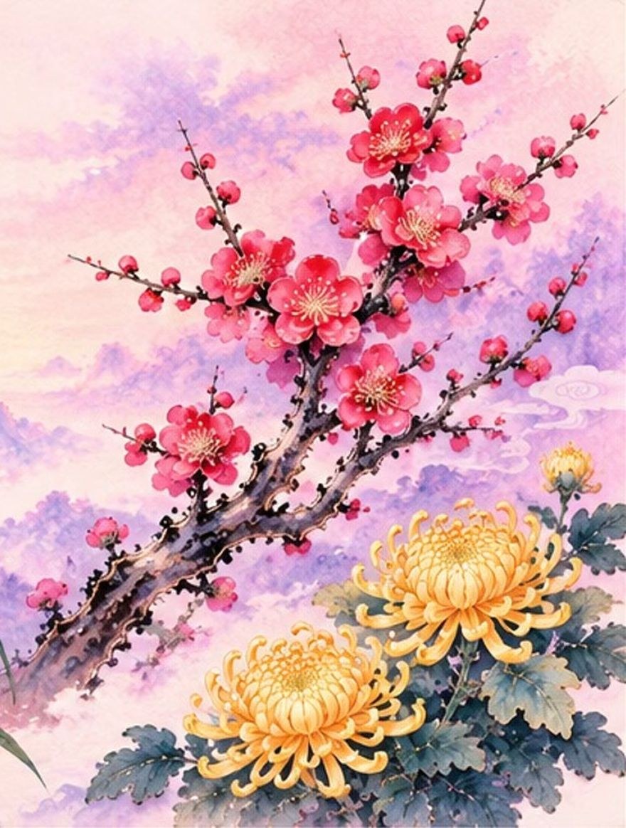 水墨花卉